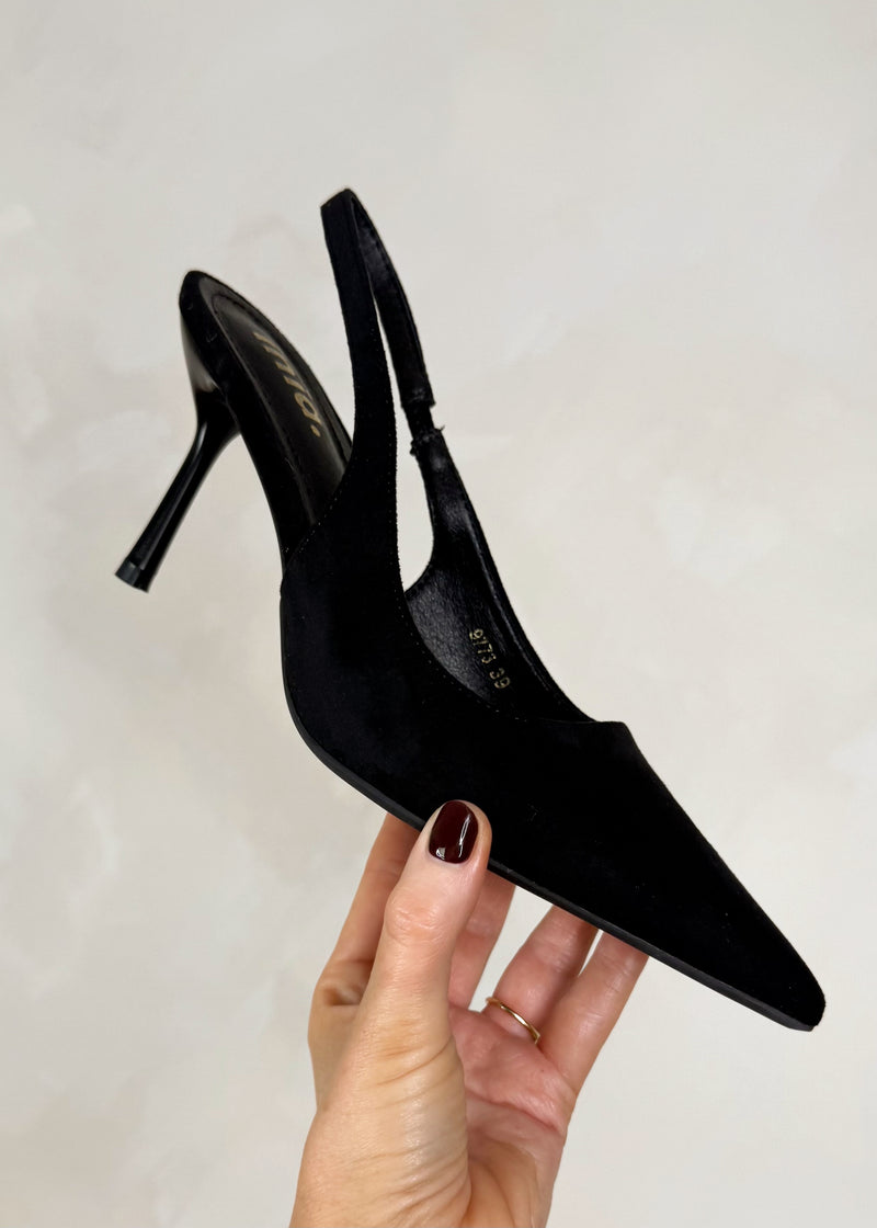 Stacey slingback heel - Black-The Style Attic