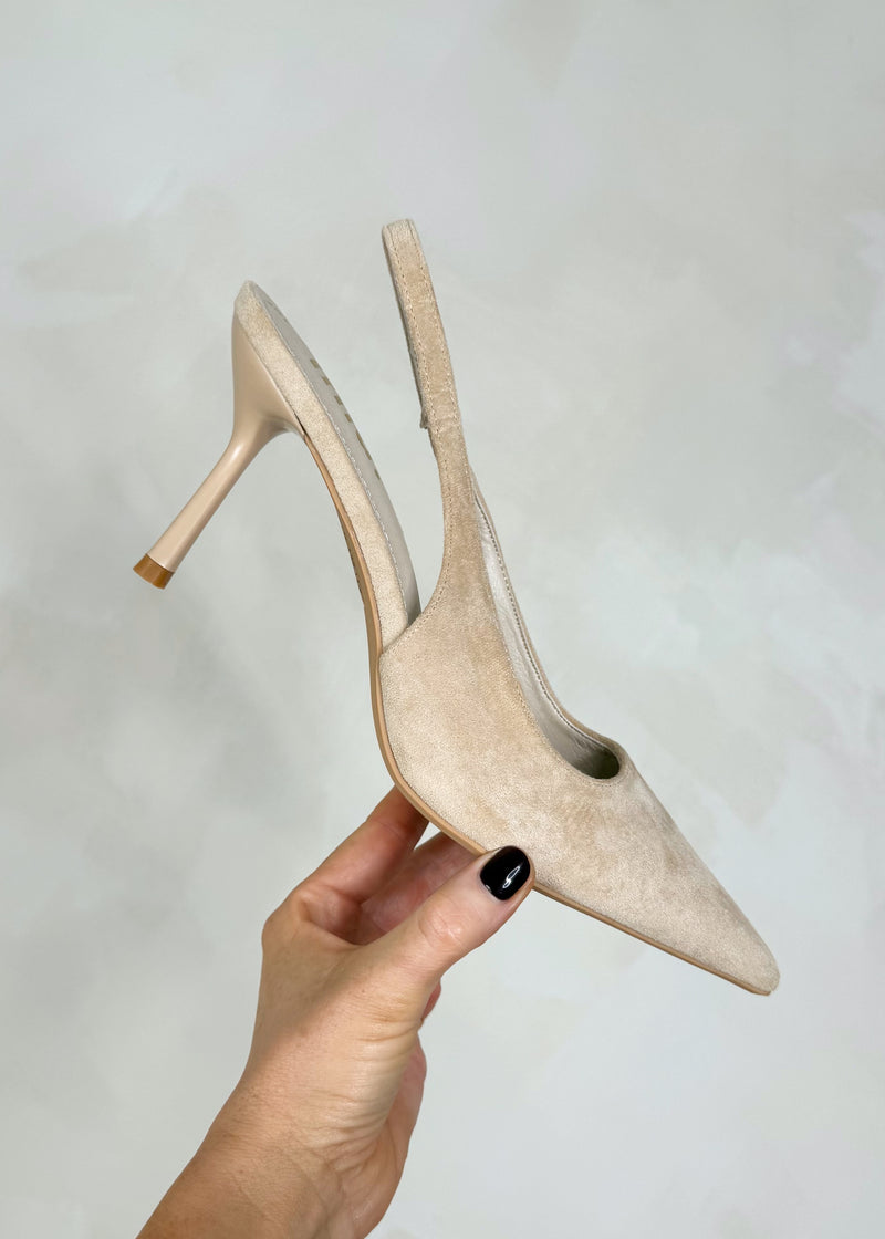 Stacey slingback heel - Buff-The Style Attic