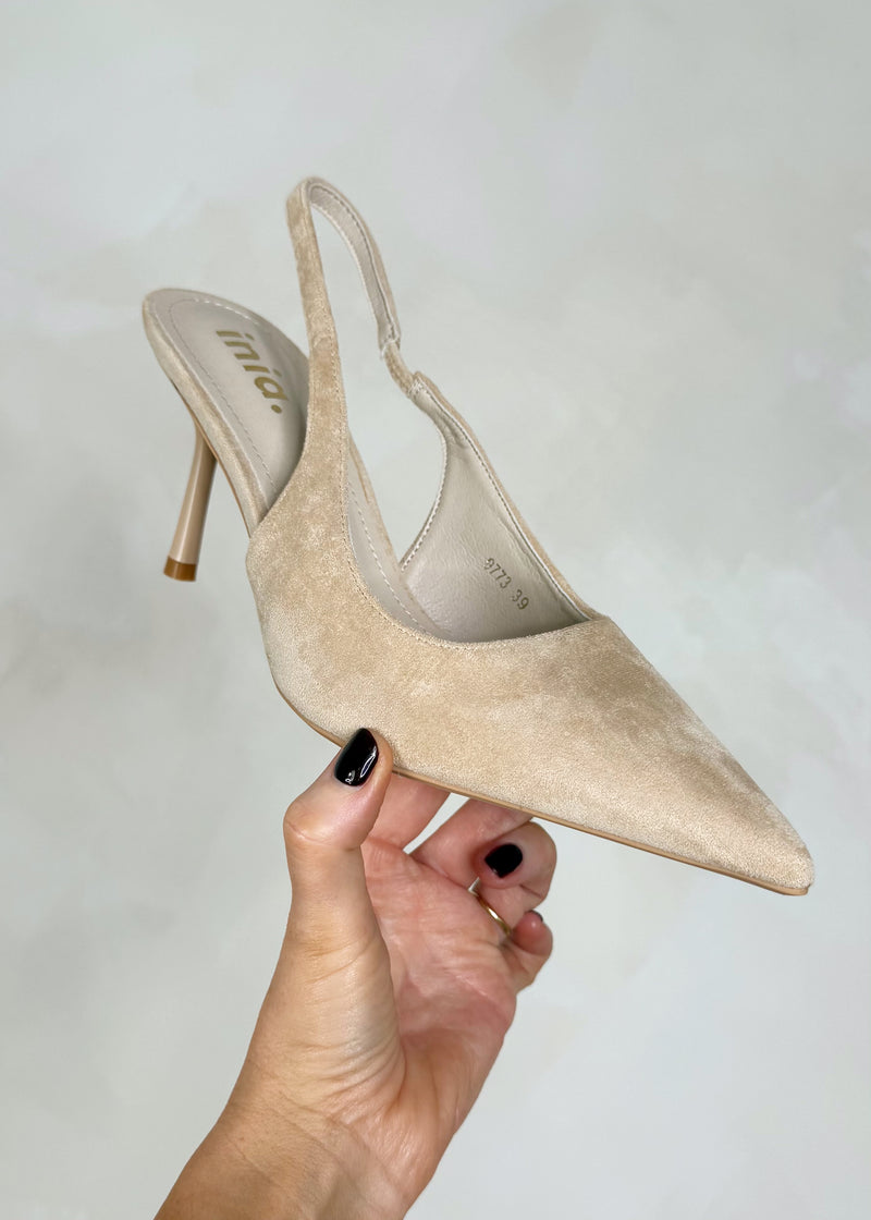 Stacey slingback heel - Buff-The Style Attic