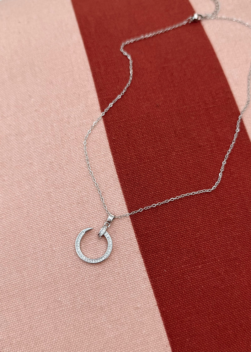 Stainless steel nail necklace-The Style Attic