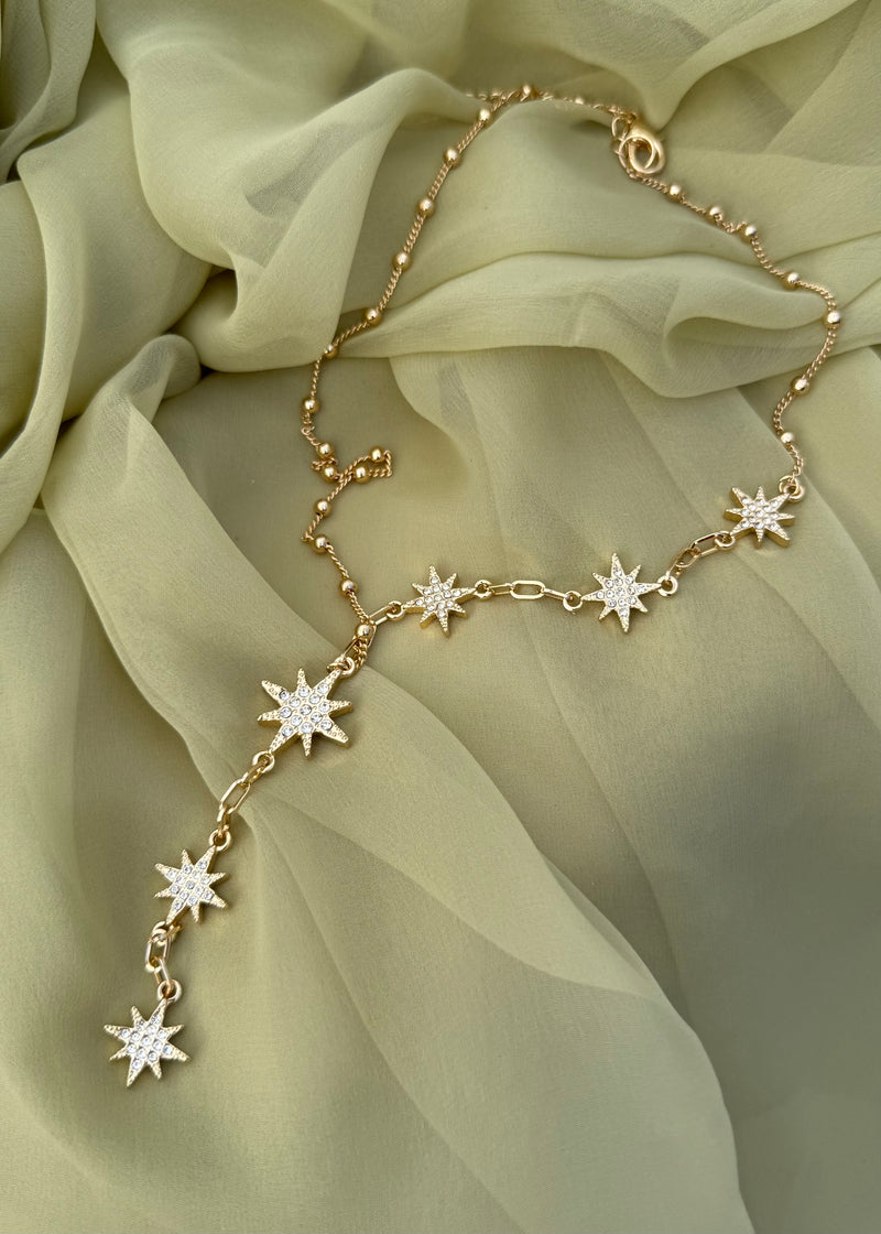 Star lariat necklace - gold-The Style Attic