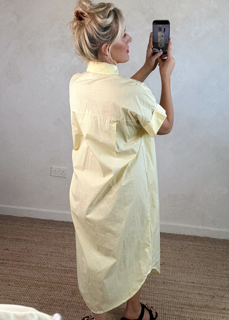 Starfish shirt dress - lemon-The Style Attic