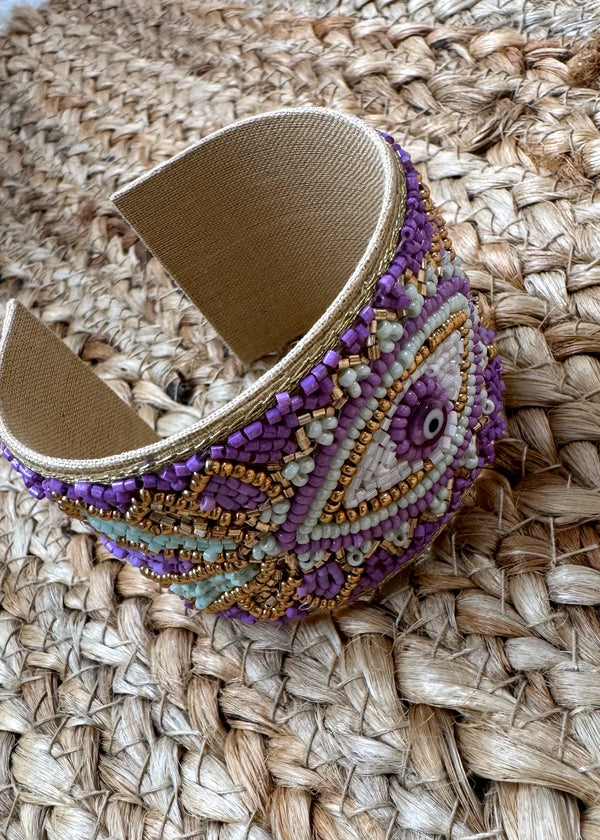 Statement beaded bangle-The Style Attic