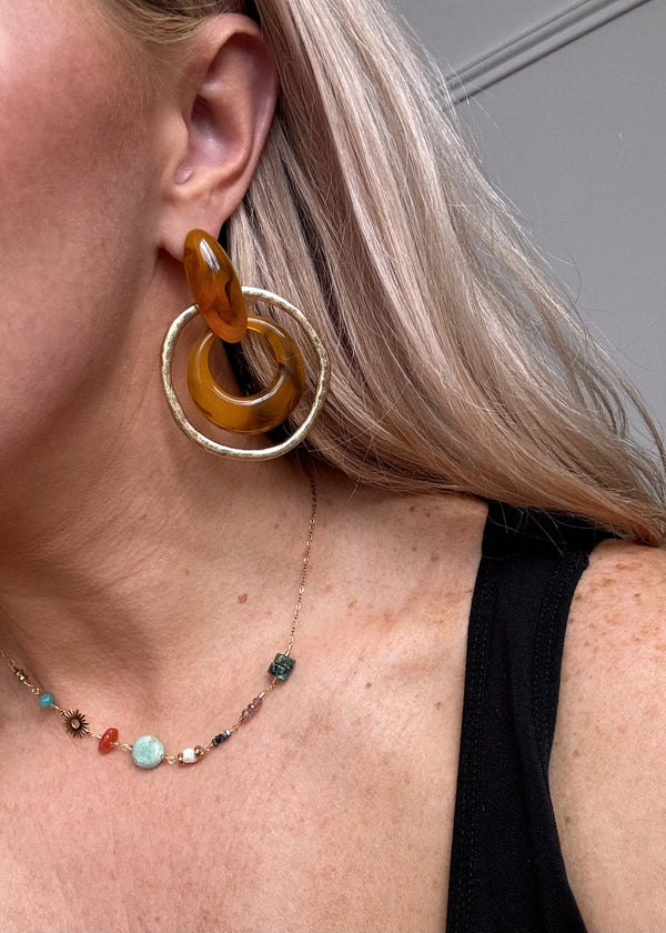 Statement earrings - Amber-The Style Attic