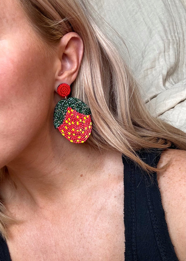 Statement earrings - strawberry-The Style Attic