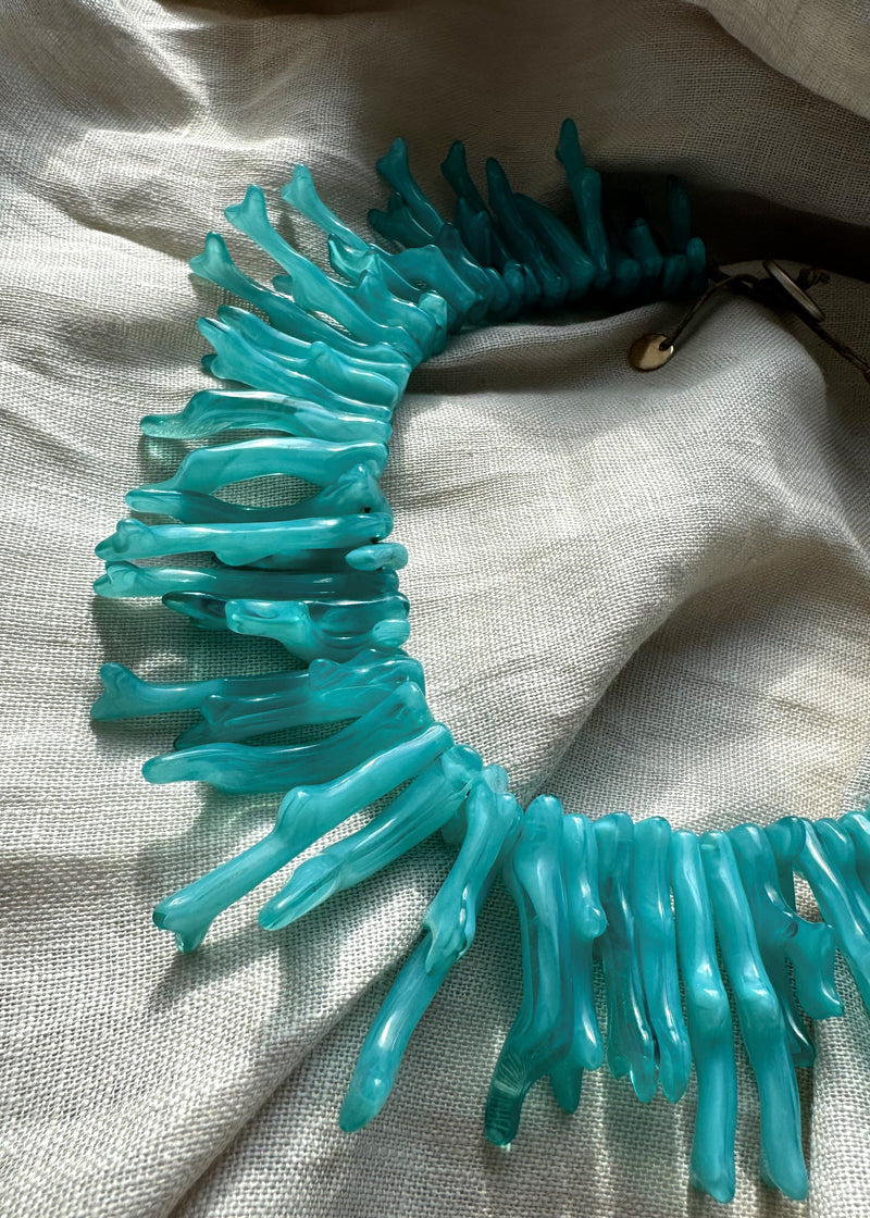 Statement reef necklace - aqua-The Style Attic