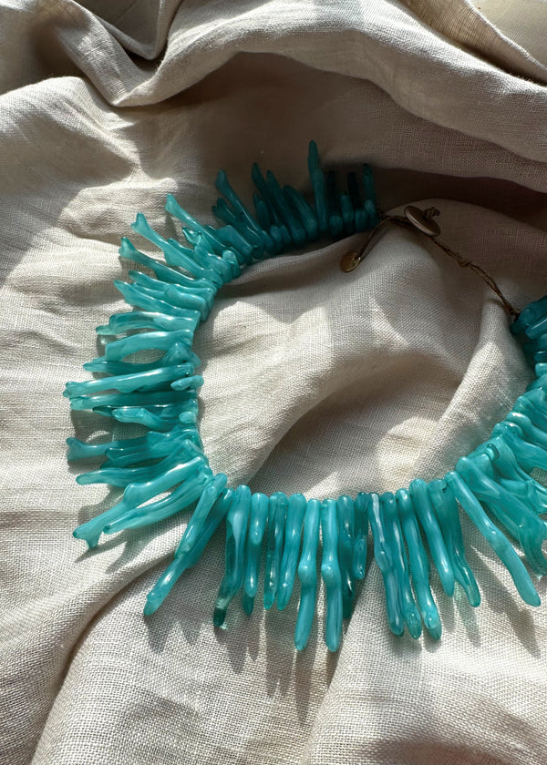 Statement reef necklace - aqua-The Style Attic