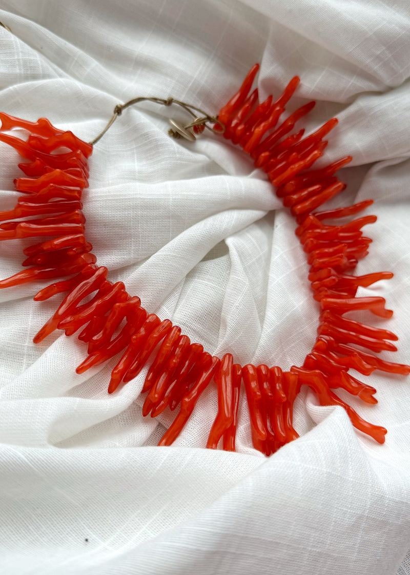 Statement reef necklace - orange-The Style Attic