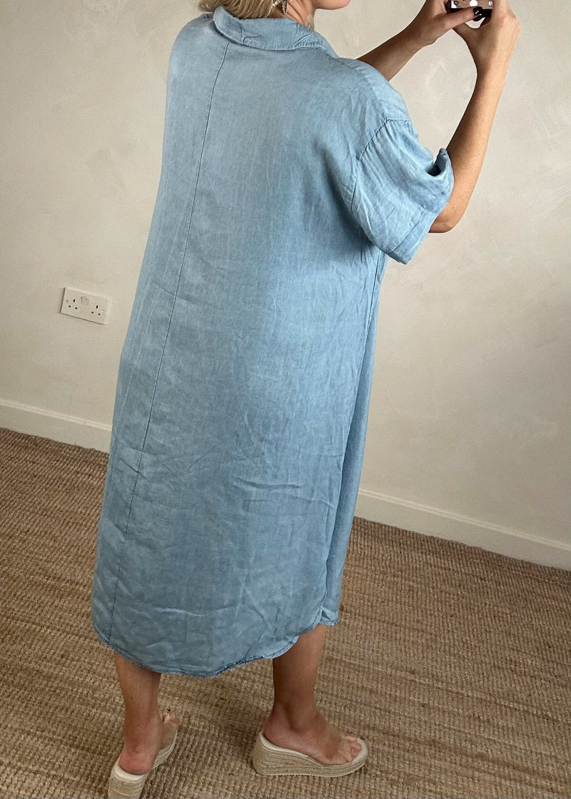 Stella chambray tunic-The Style Attic