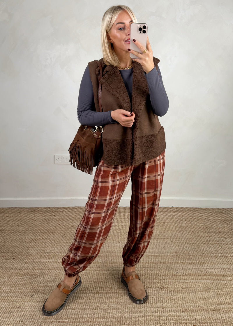 Stevie tassel leather bag - chestnut-The Style Attic