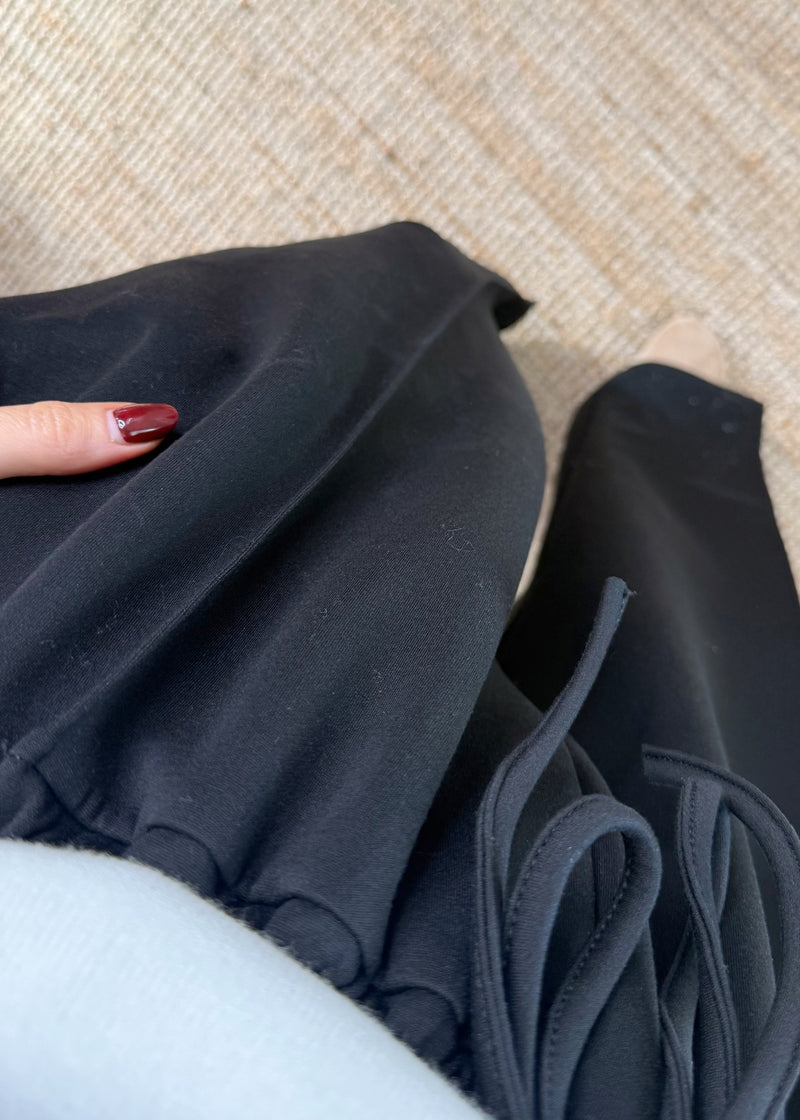 Straight leg jogger - black-The Style Attic