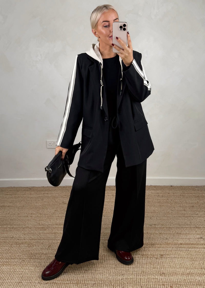 Straight leg jogger - black-The Style Attic
