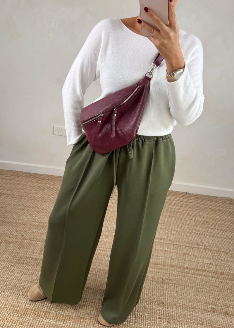 Straight leg jogger - khaki-The Style Attic