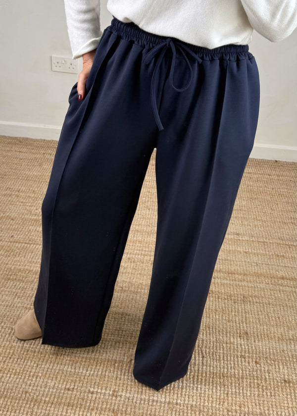 Straight leg jogger - navy-The Style Attic