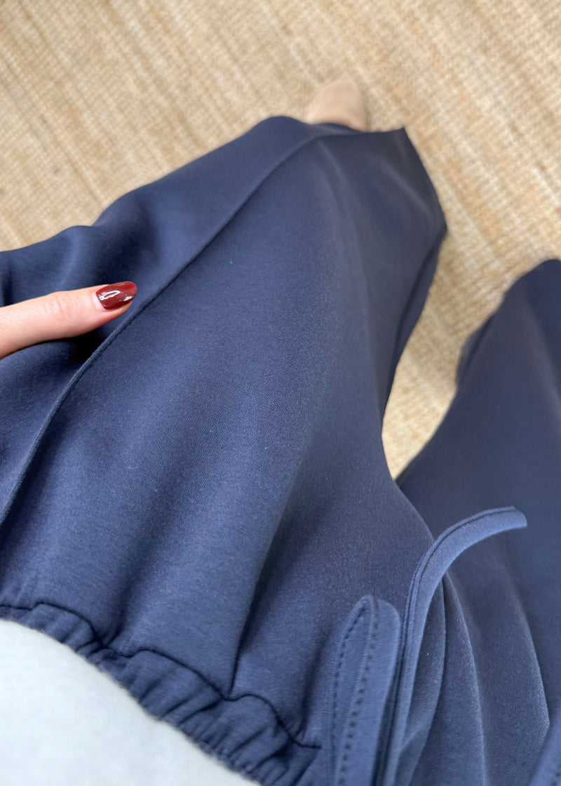 Straight leg jogger - navy-The Style Attic
