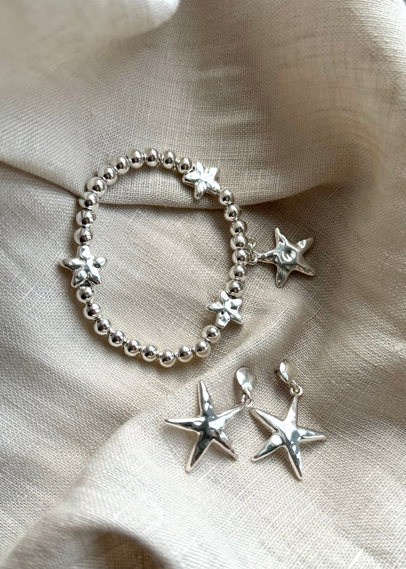 Stretch bracelet & earring set - drop star-The Style Attic