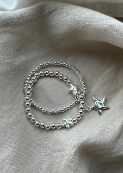 Stretch charm bracelet - Double star-The Style Attic