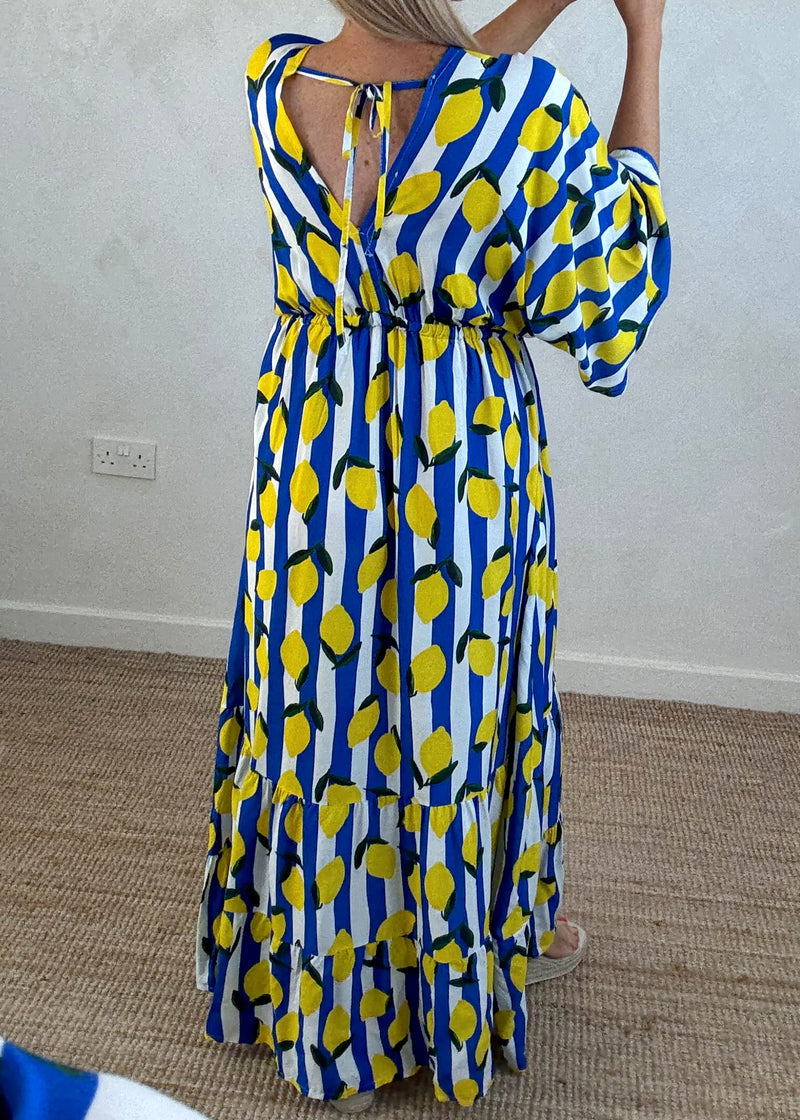 Striped Lemon maxi-The Style Attic