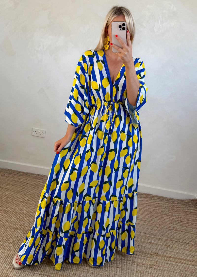 Striped Lemon maxi-The Style Attic