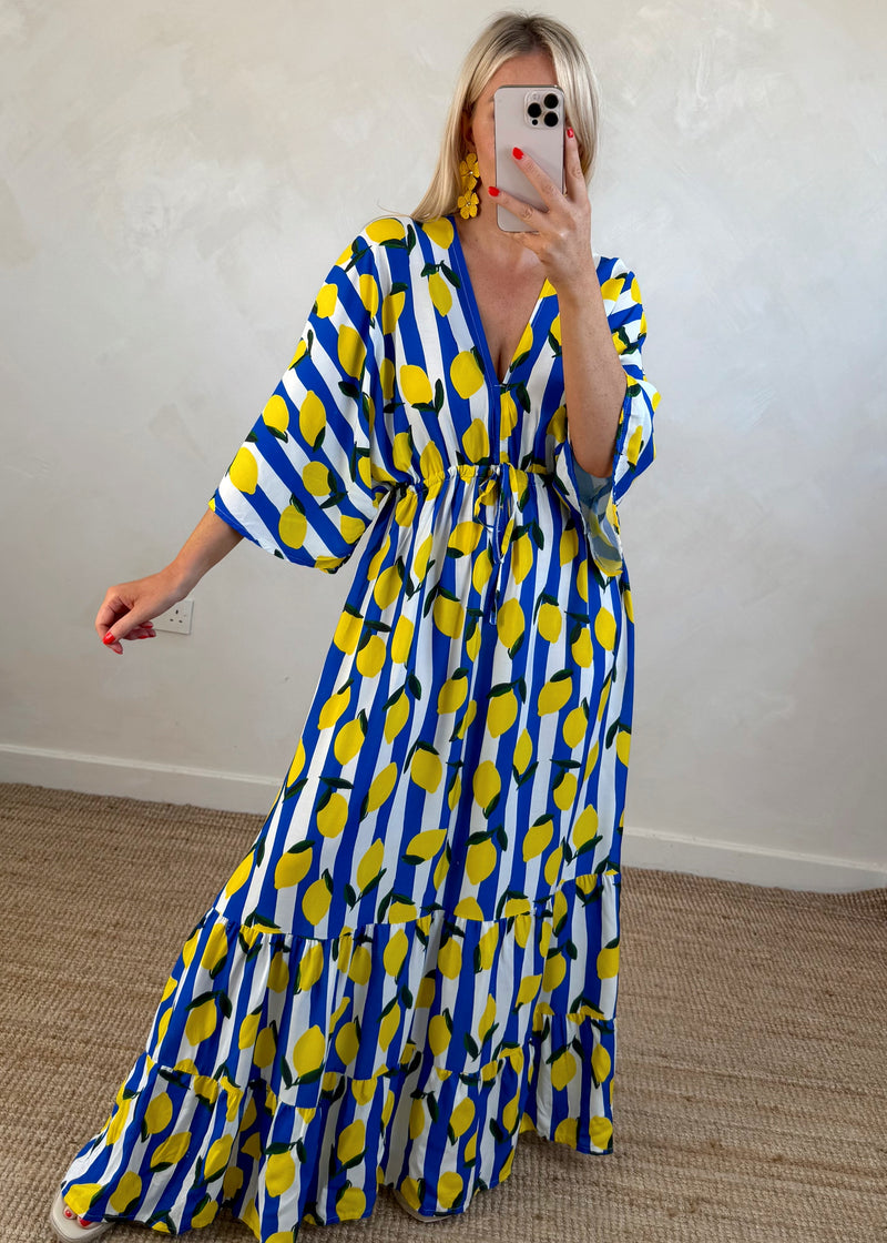 Striped Lemon maxi-The Style Attic