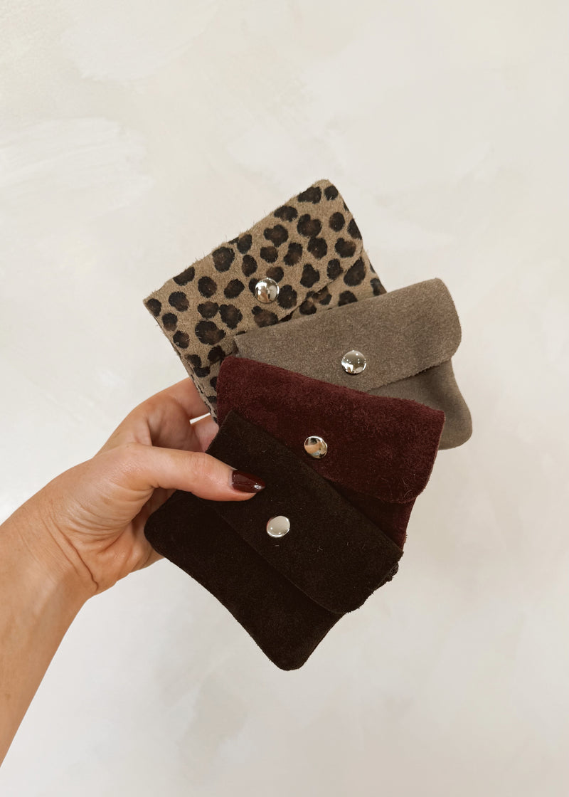 Suede Effie coin purse-The Style Attic