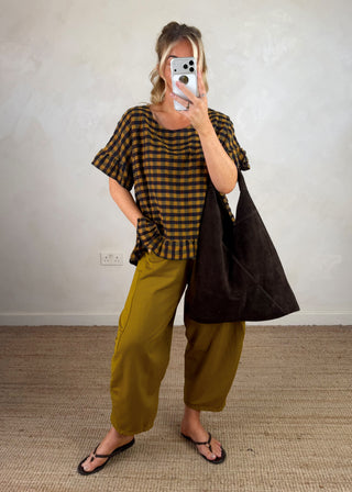 Suede bucket bag - Chocolate-The Style Attic