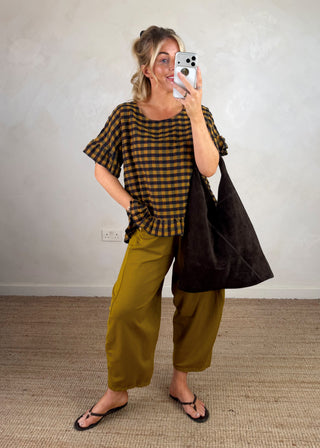 Suede bucket bag - Chocolate-The Style Attic