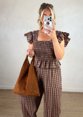 Suede bucket bag - Tan-The Style Attic