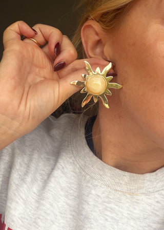 Sunbeam stud earring - Gold-The Style Attic