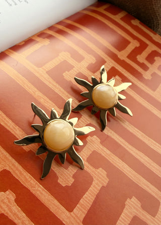 Sunbeam stud earring - Gold-The Style Attic