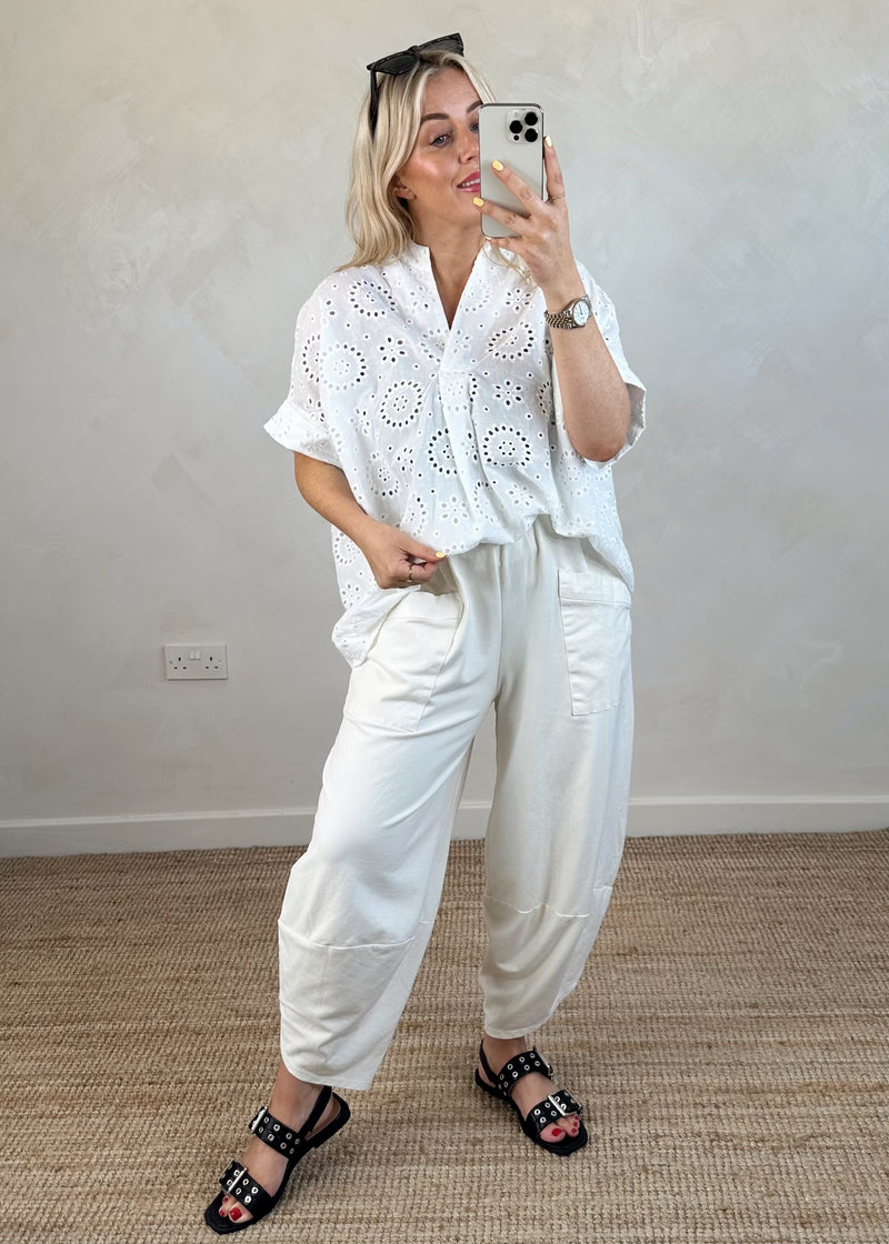 Sunny broderie anglaise blouse-The Style Attic