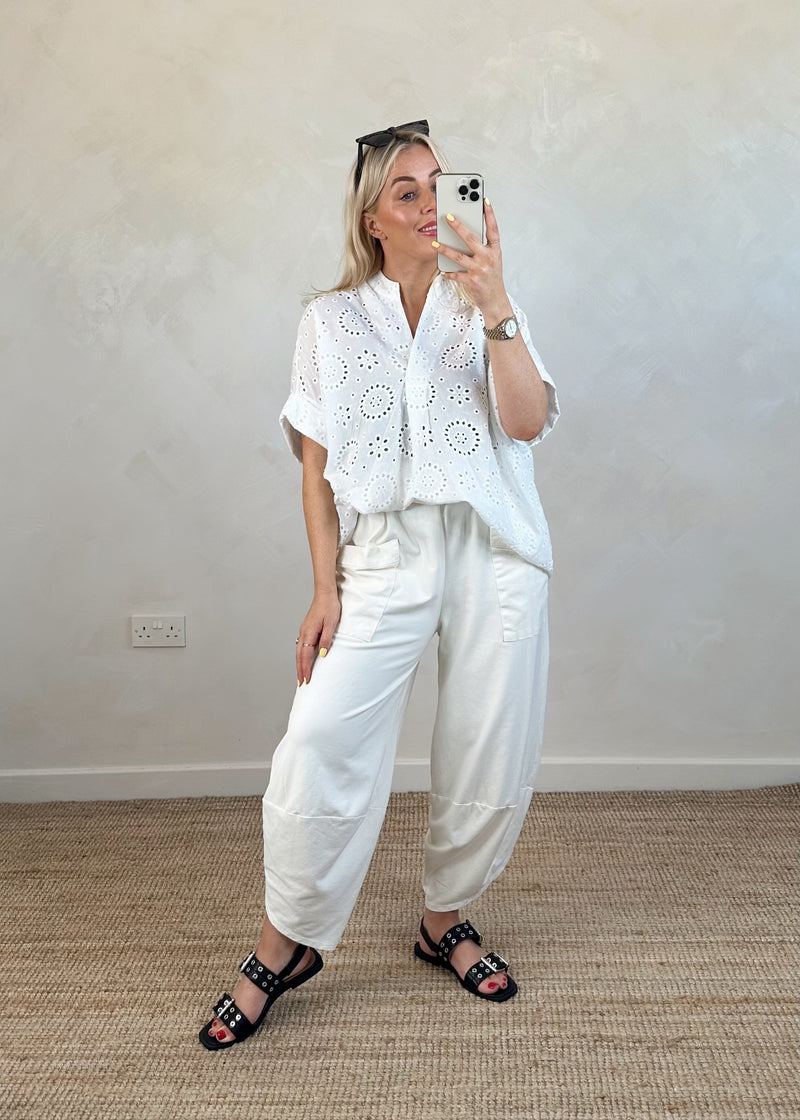 Sunny broderie anglaise blouse-The Style Attic