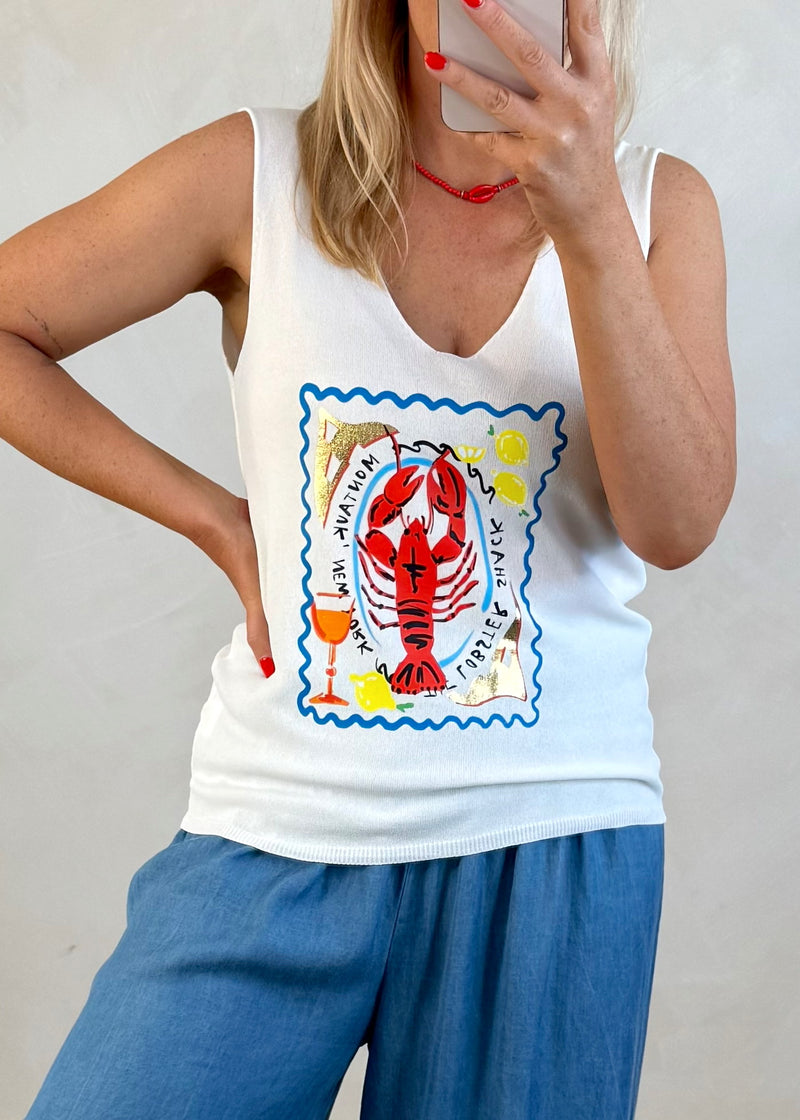 Sunset vest - lobster-The Style Attic
