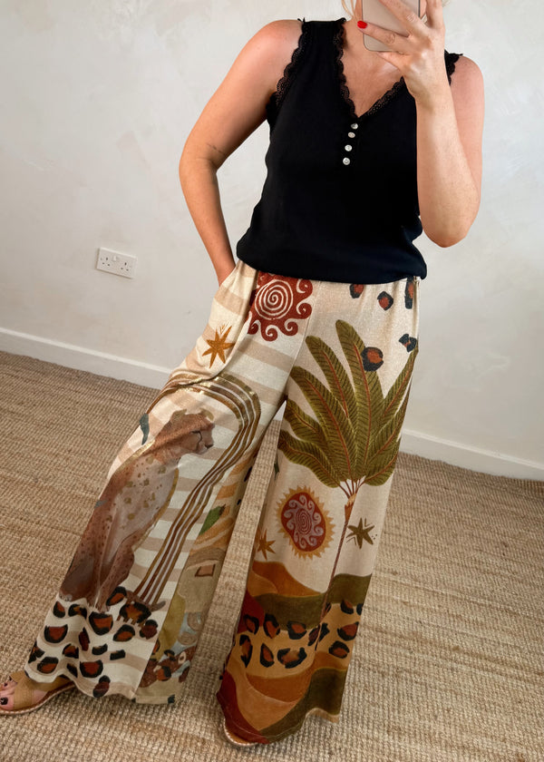 Sunshine palazzo - leopard-The Style Attic