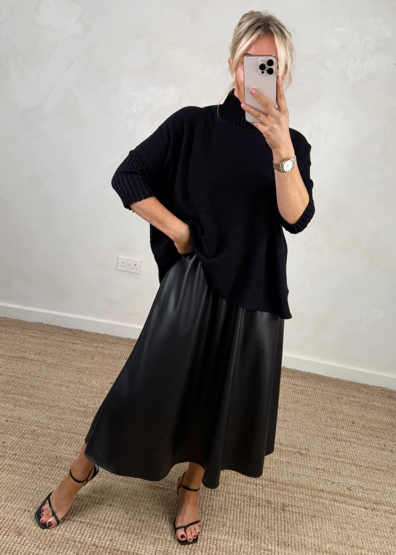 Susannah ribbed knit - black-The Style Attic