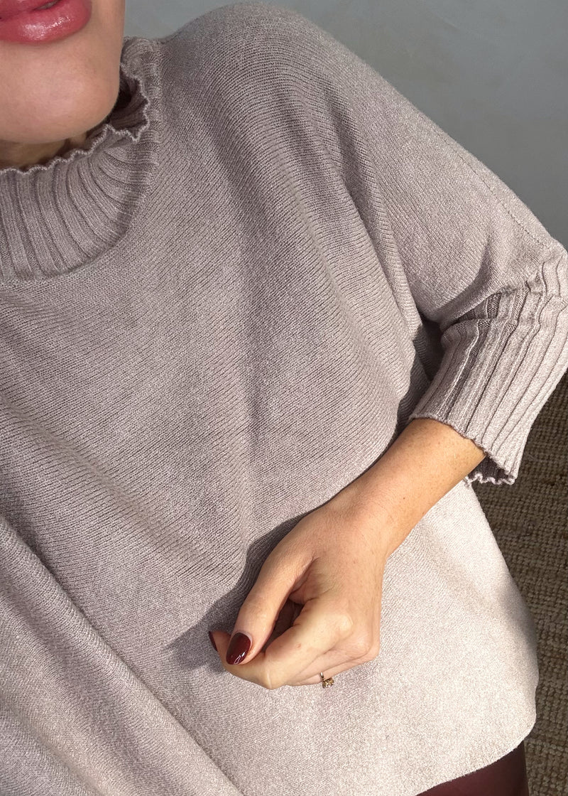 Susannah ribbed knit - mocha-The Style Attic