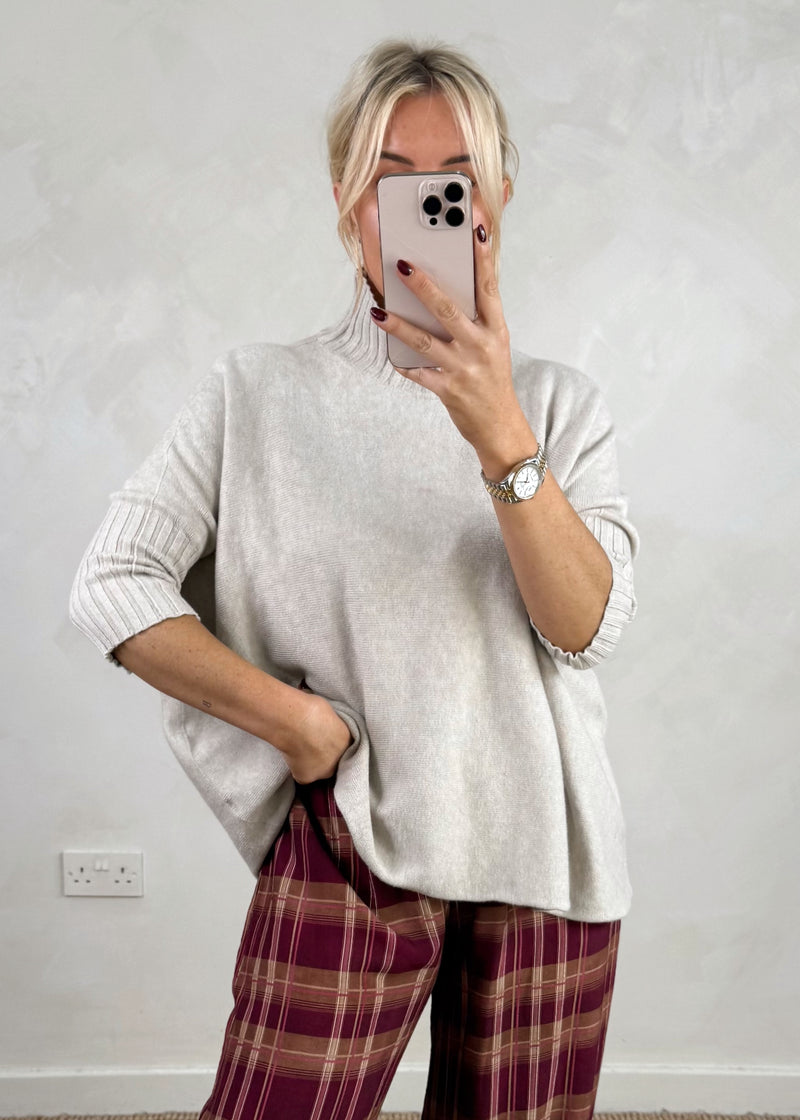 Susannah ribbed knit - oatmeal-The Style Attic