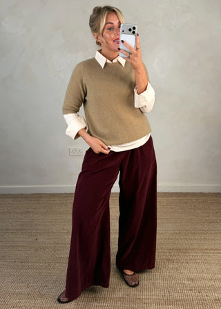 Suzie layering shirt - Beige-The Style Attic