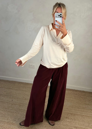 Suzie layering shirt - Beige-The Style Attic