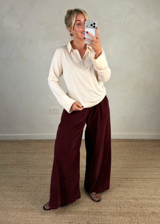 Suzie layering shirt - Beige-The Style Attic