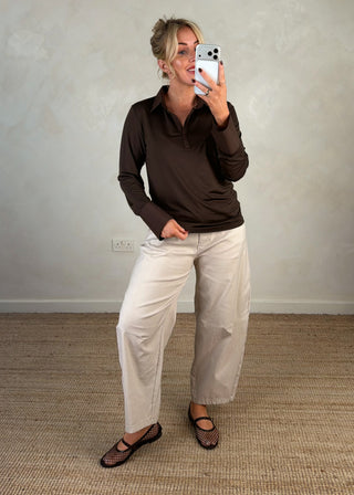 Suzie layering shirt - Chocolate-The Style Attic