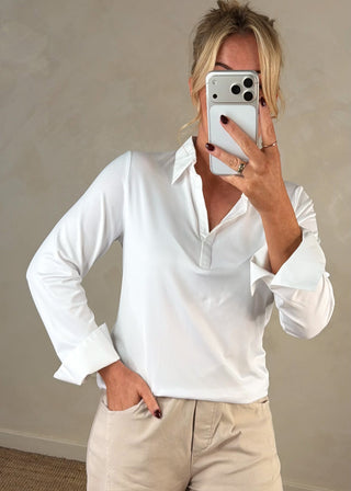 Suzie layering shirt - White-The Style Attic
