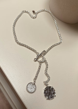 T bar necklace-The Style Attic
