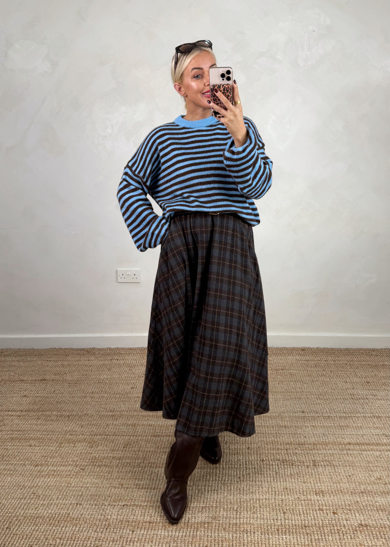 Tabitha checked skirt - three-The Style Attic