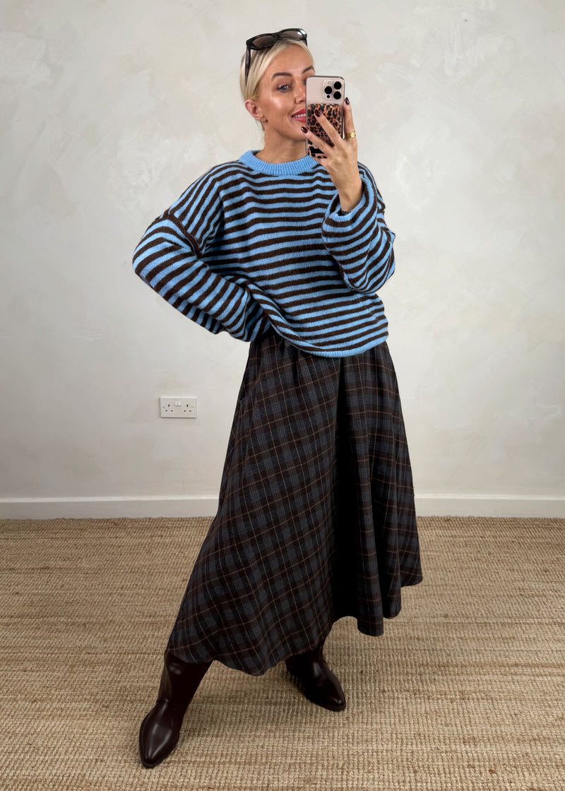 Tabitha checked skirt - three-The Style Attic