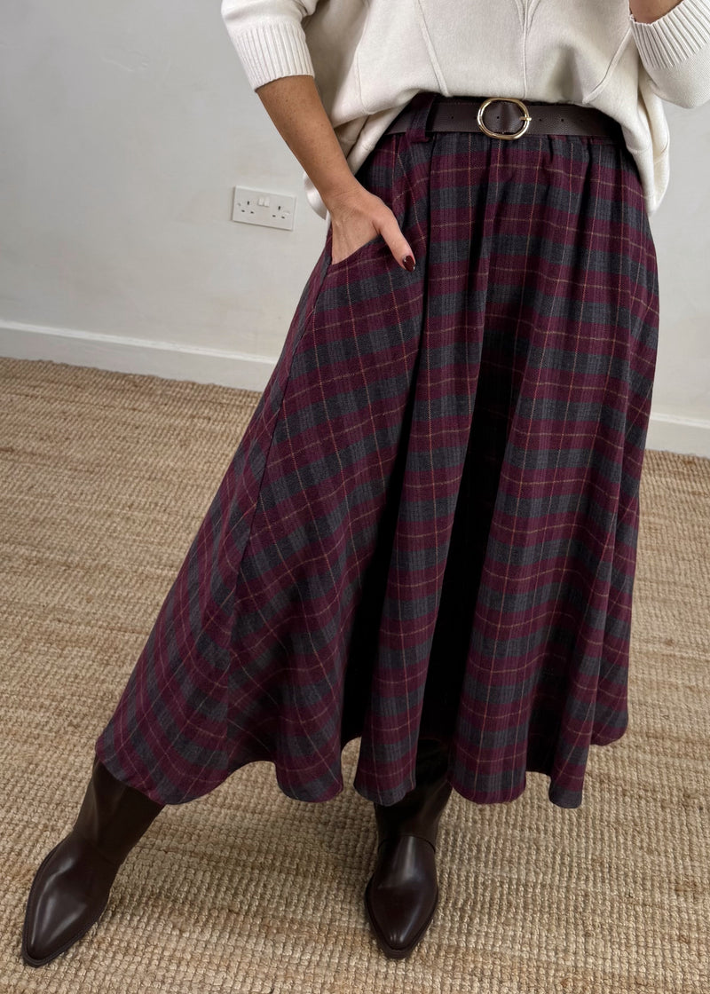 Tabitha checked skirt - two-The Style Attic