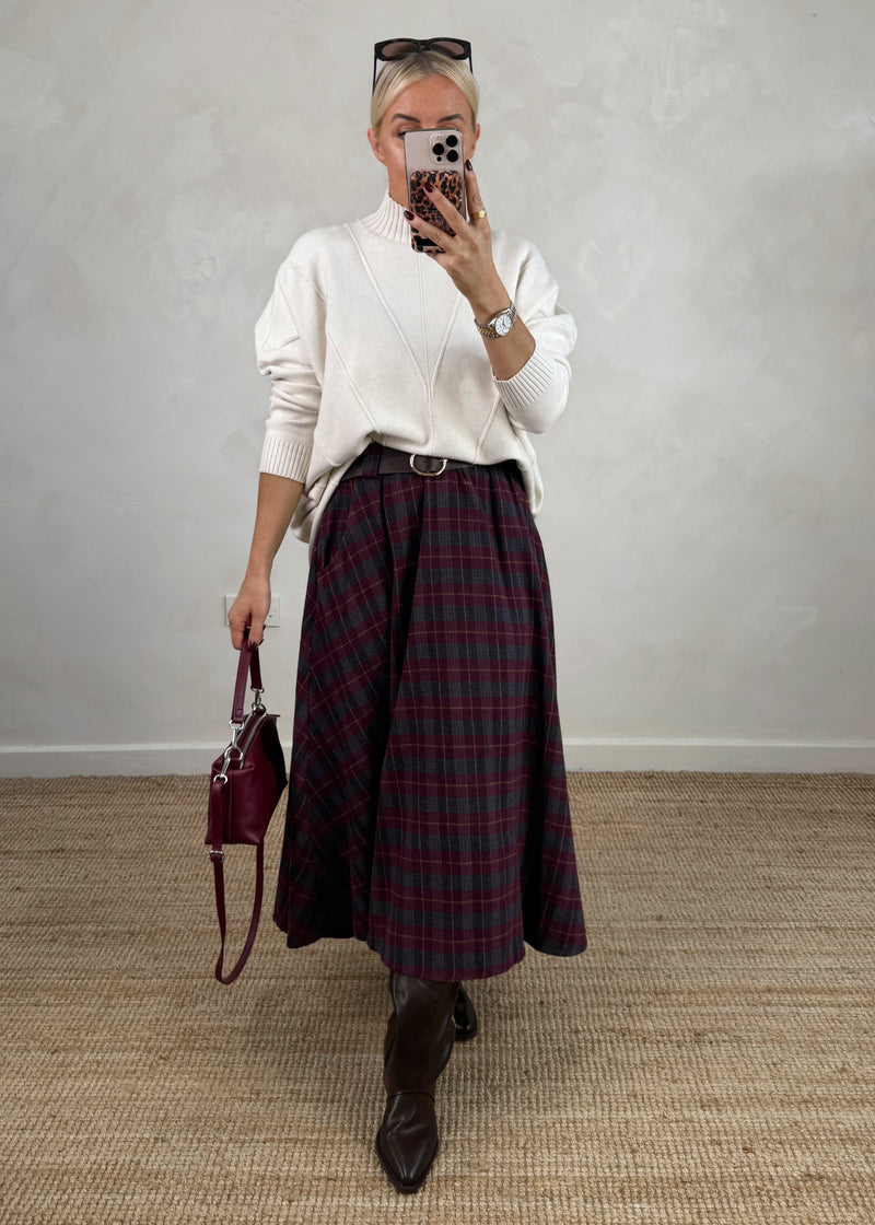 Tabitha checked skirt - two-The Style Attic
