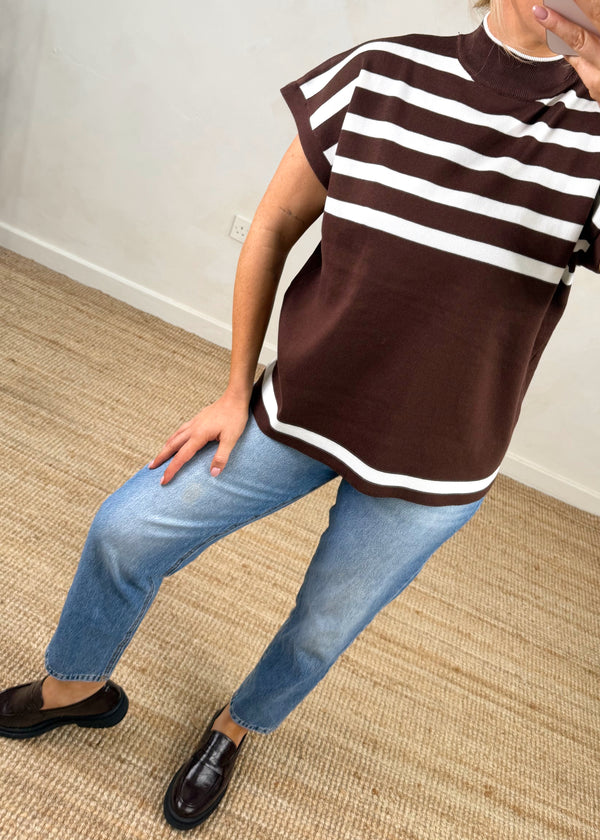 Tai Striped knit - Chocolate-The Style Attic