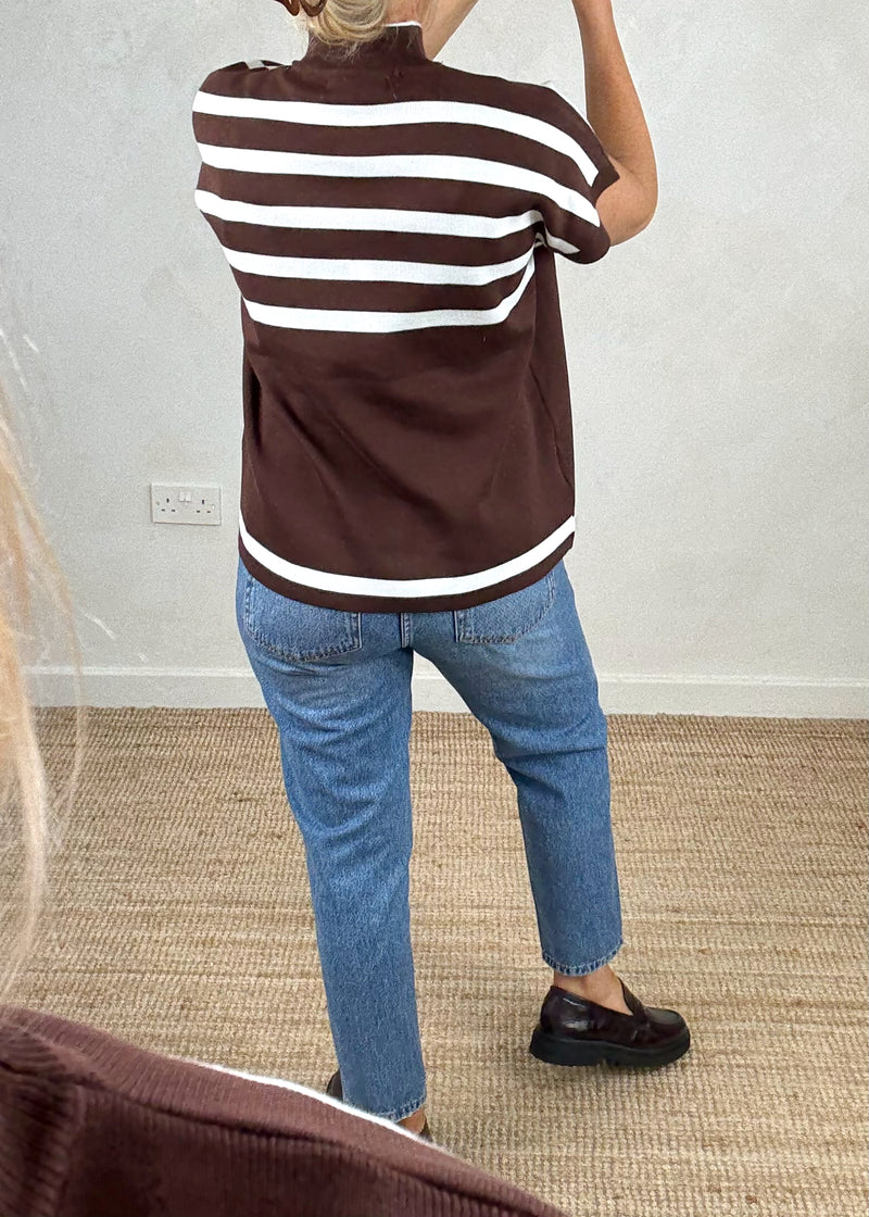 Tai Striped knit - Chocolate-The Style Attic