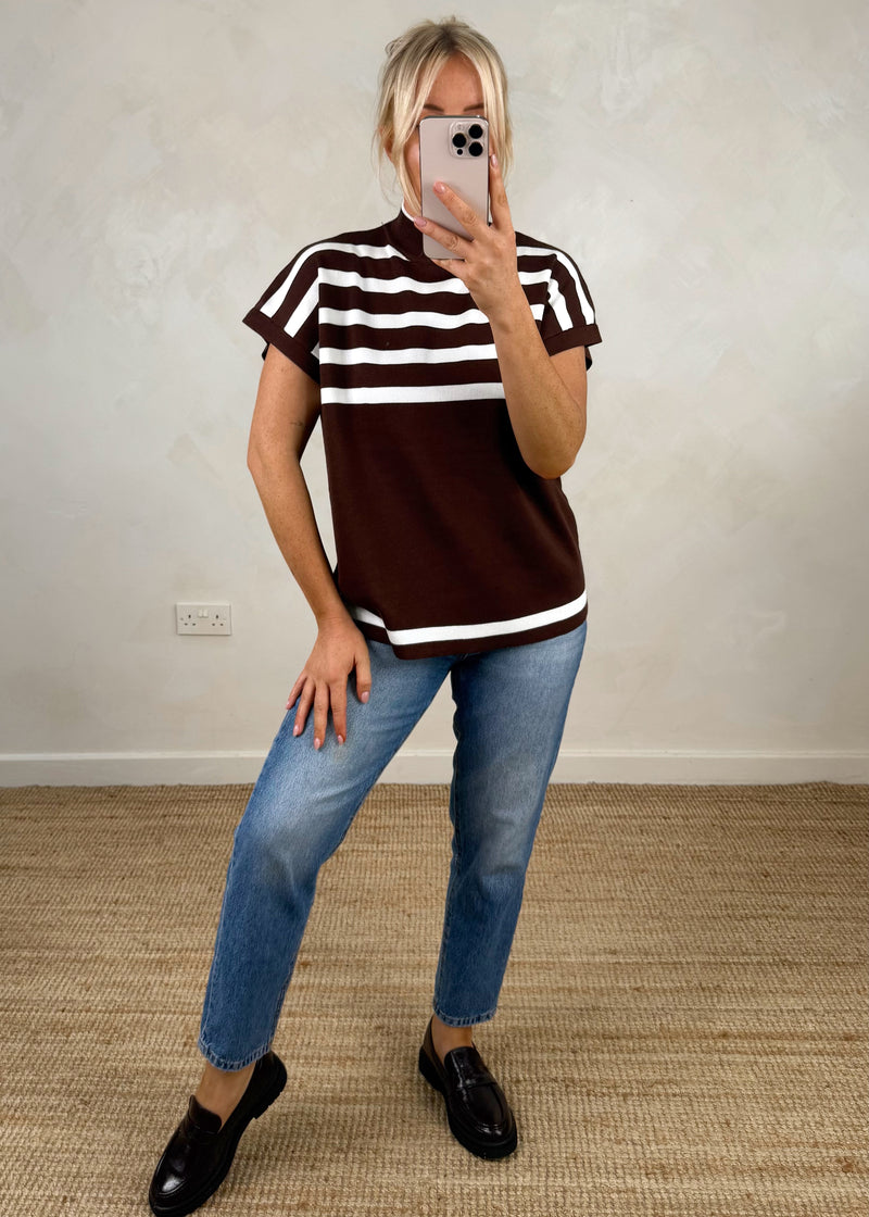 Tai Striped knit - Chocolate-The Style Attic
